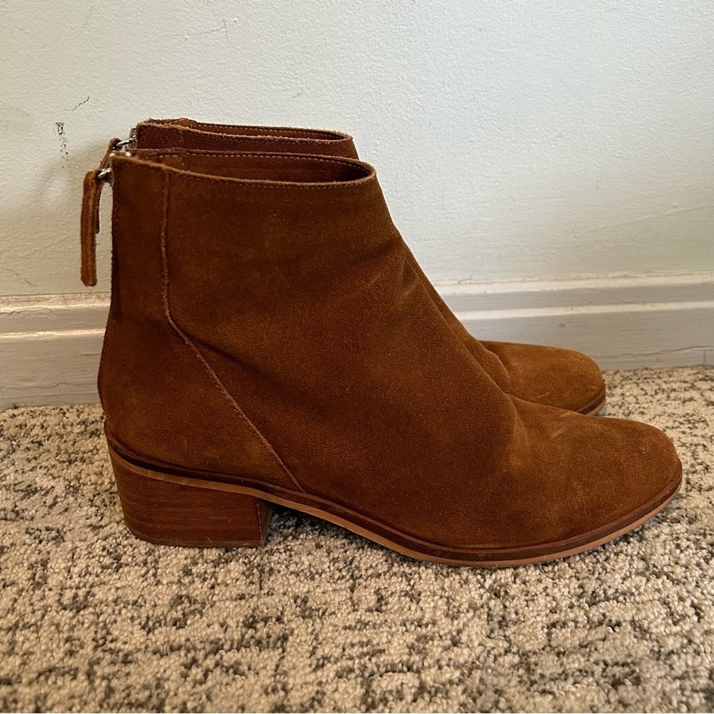Steve Madden Legally Suede Brown Ankle Booties Size 10